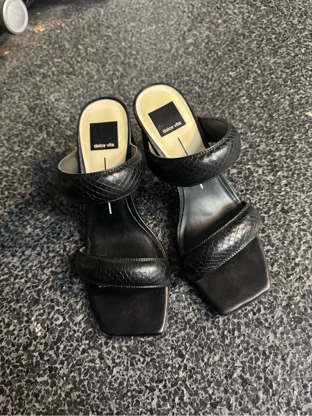 Dolce vita black heeled sandals